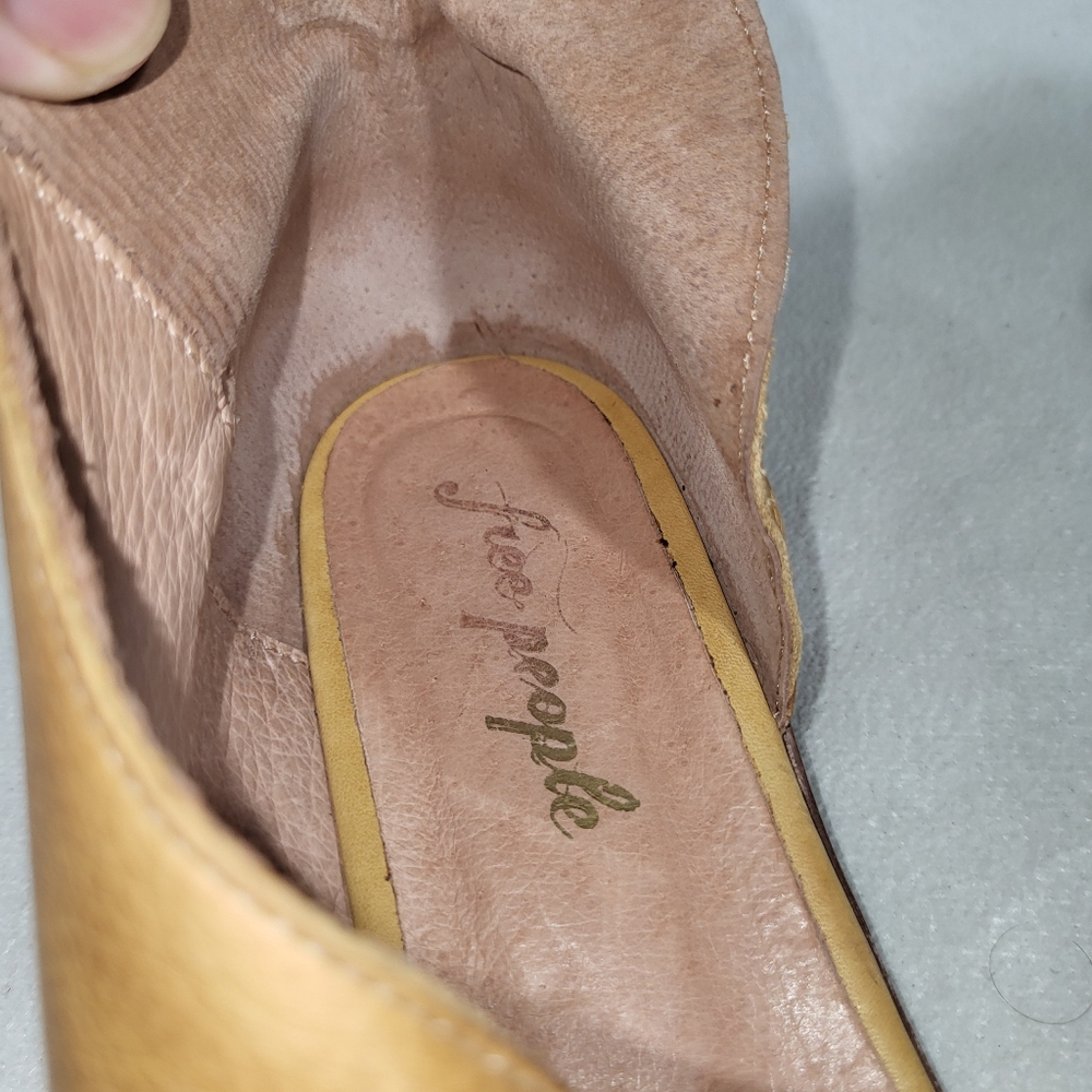 Free People Royale Flats Light Tan Leather Shoes Size EU 40 / US 9 - Picture 7 of 11